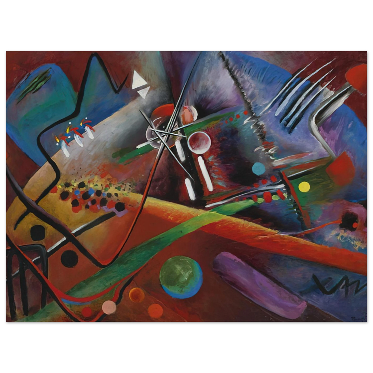 Con Roso by Rudolf Bauer (1918) – art poster