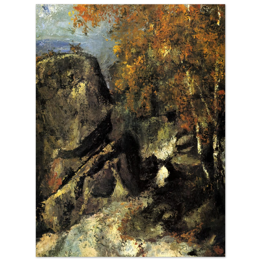 Rock In The Forest Of Fontainbleau by Paul Cézanne – art poster, view 2