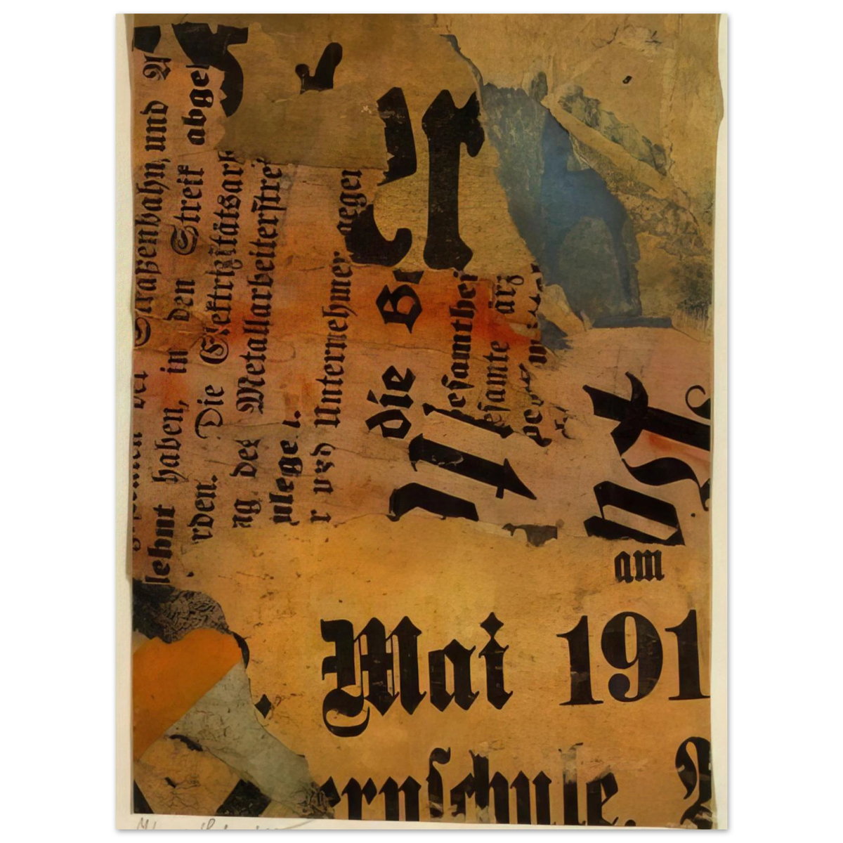 Mai 191 by Kurt Schwitters (1919) – art poster