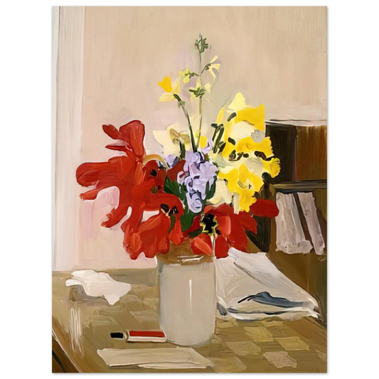 Anemone And Daffodil by Fairfield Porter (1965) – art poster, view 2