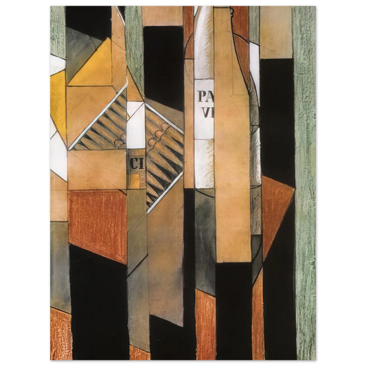 Still Life With Bottle And Cigars by Juan Gris (1912) – art poster, view 2