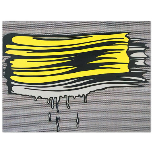 Yellow And White Brushstrokes by Roy Lichtenstein (1965) – art poster, view 2