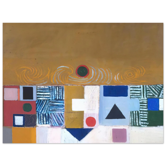 Square Motif Blue And Gold The Eclipse by Victor Pasmore (1950) – art poster, view 2