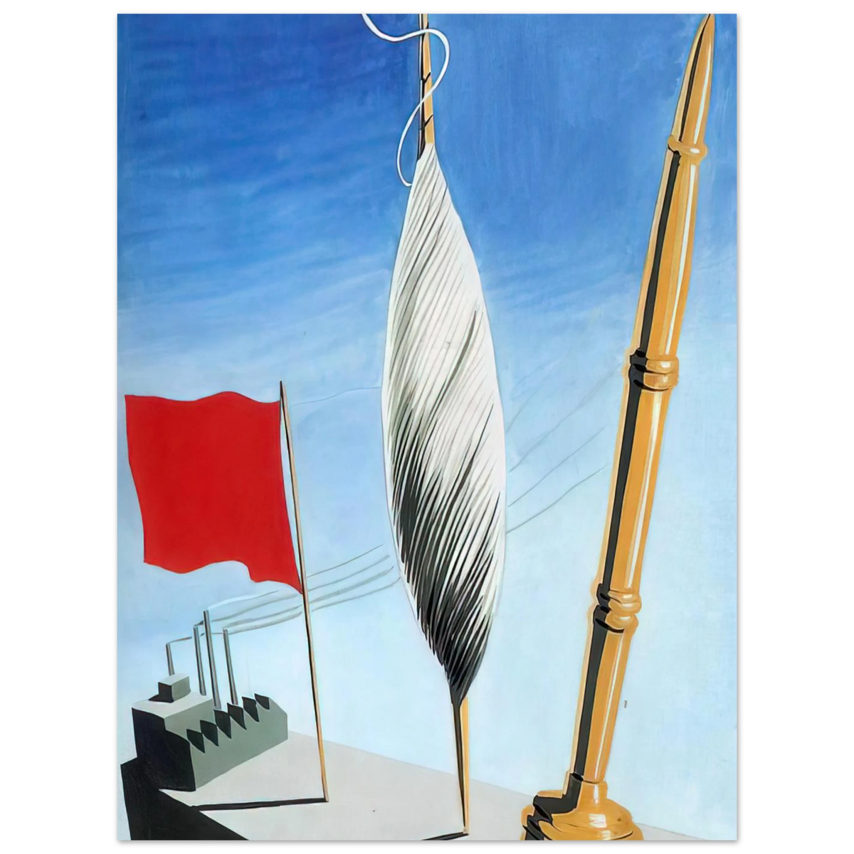 Project Of Poster The Center Of Textile Workers In Belgium 2 by René Magritte (1938) – art poster