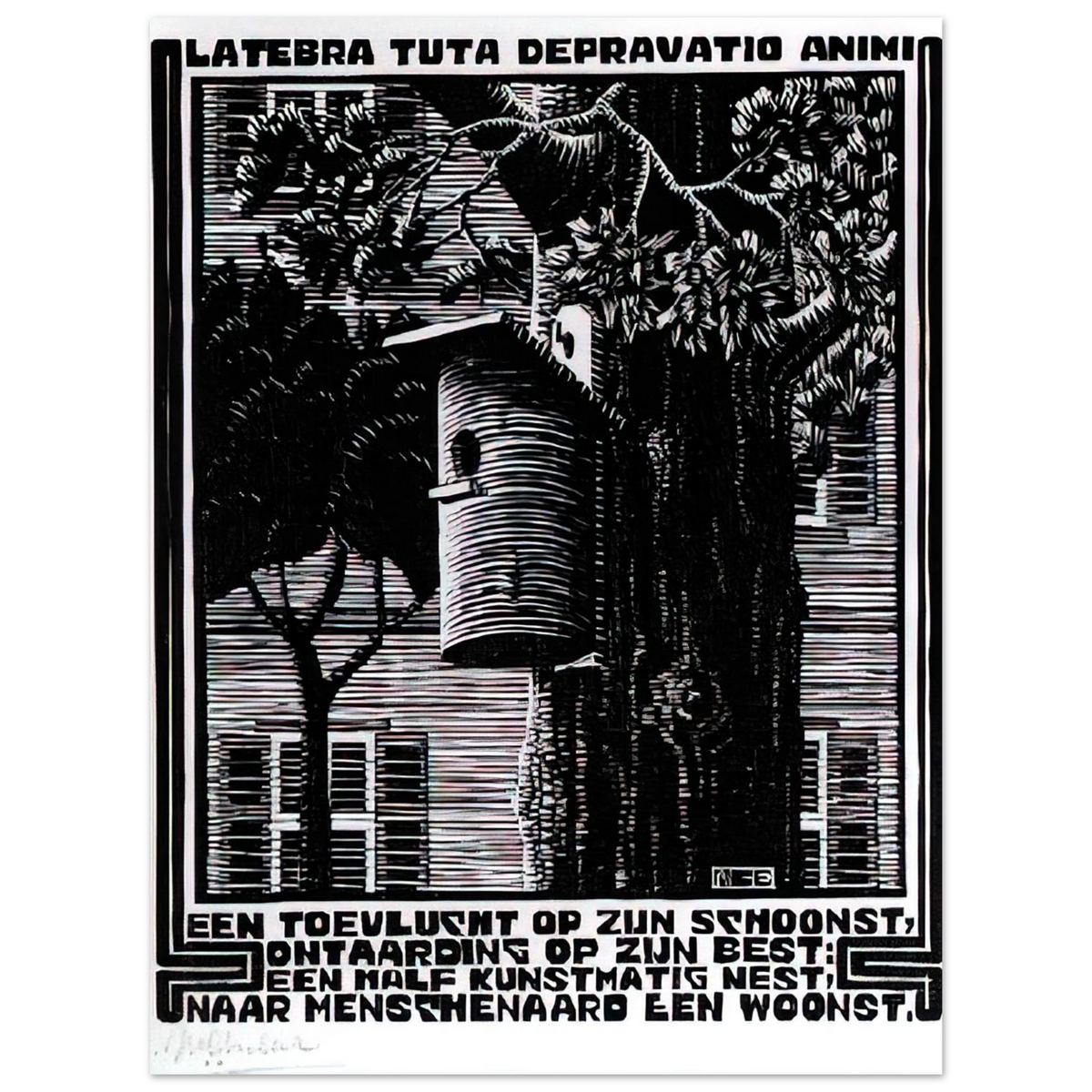 Emblemata Retreat by M.C. Escher – art poster