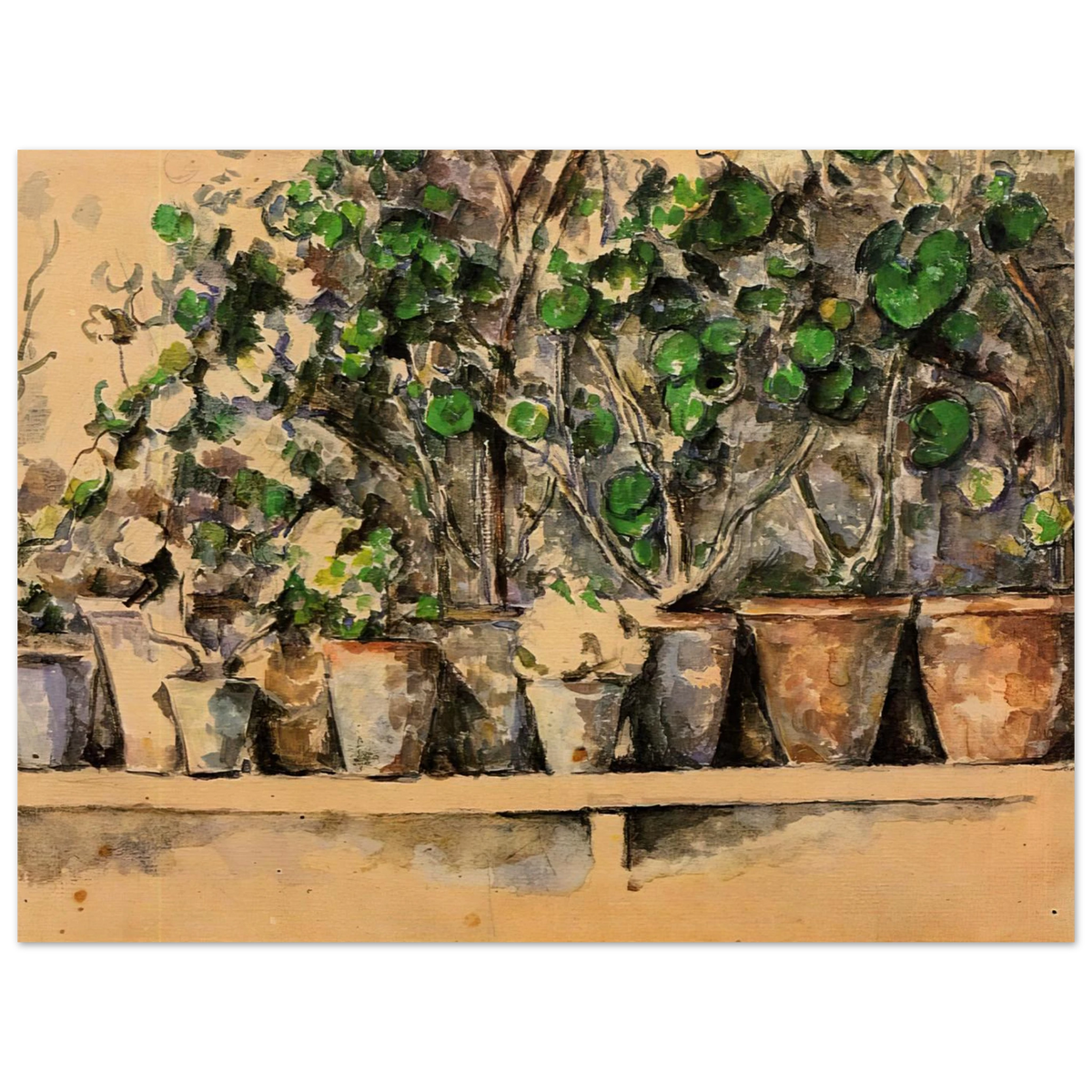 Flower Pots by Paul Cézanne – art poster