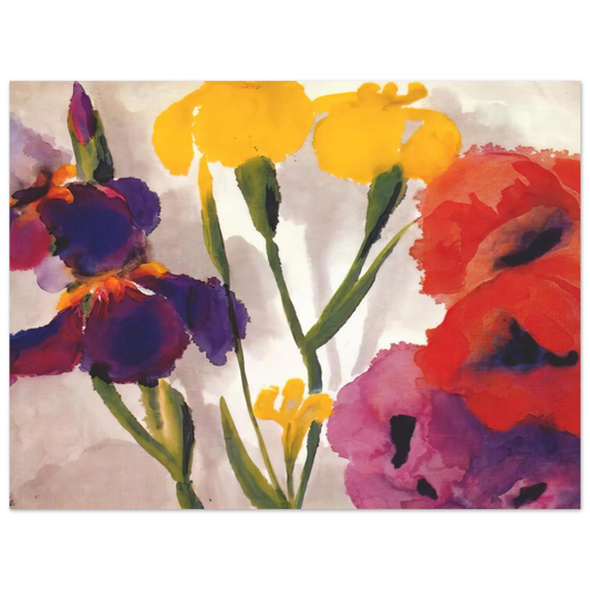 Irises And Poppies by Emil Nolde – art poster, view 2