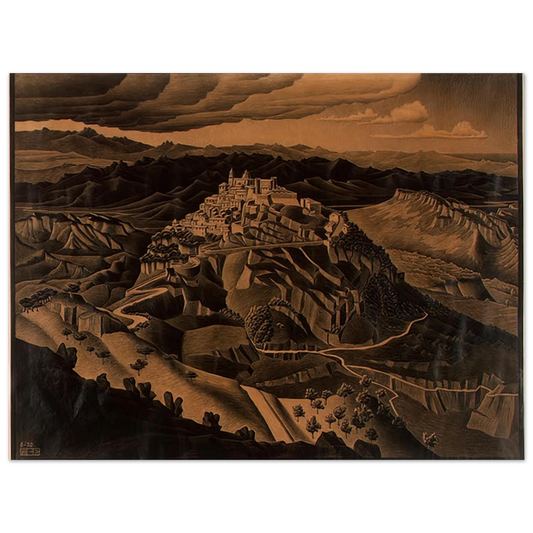 Italian Town by M.C. Escher – art poster, view 2