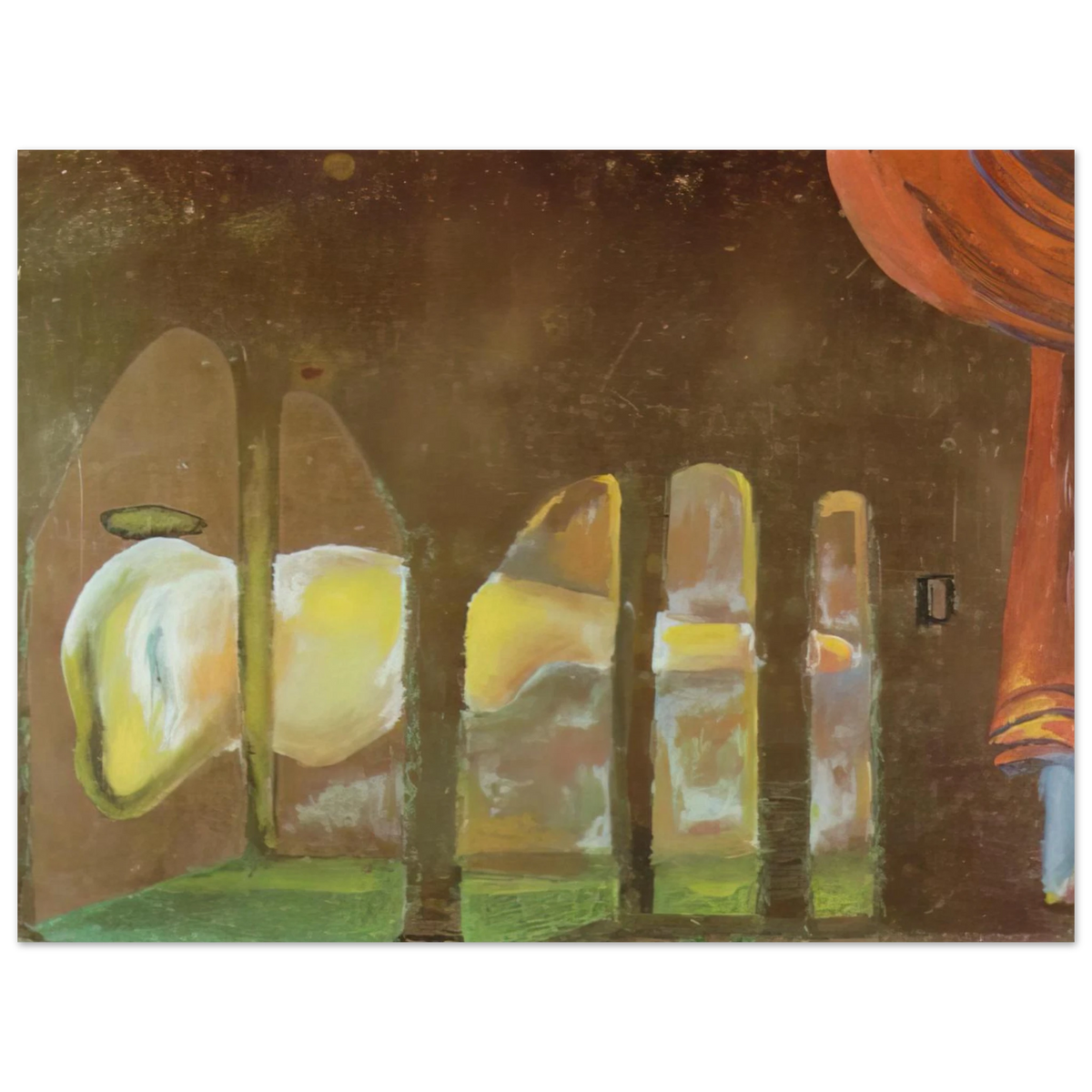 Great Tapeworm Masturbator Appears Behind Arcades by Salvador Dali – art poster
