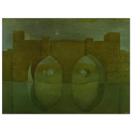 Untitled Bridge With Reflections Sketch For A Dual Image Picture Unfinished by Salvador Dali – art poster, view 2