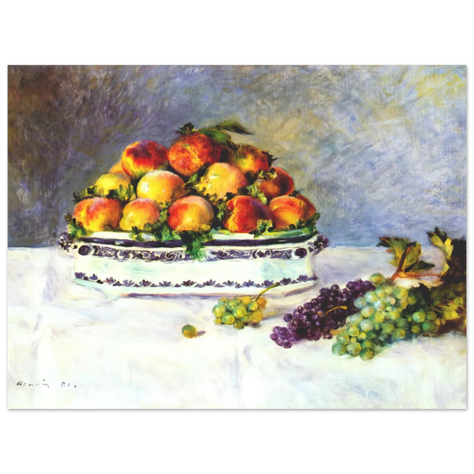 Still Life With Peaches And Grapes by Pierre-Auguste Renoir – art poster, view 2