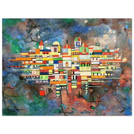 City by Rene Portocarrero (1954) – art poster, view 2