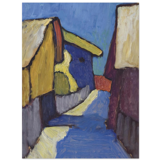 Dorfstrasse In Blau by Gabriele Munter – art poster, view 2