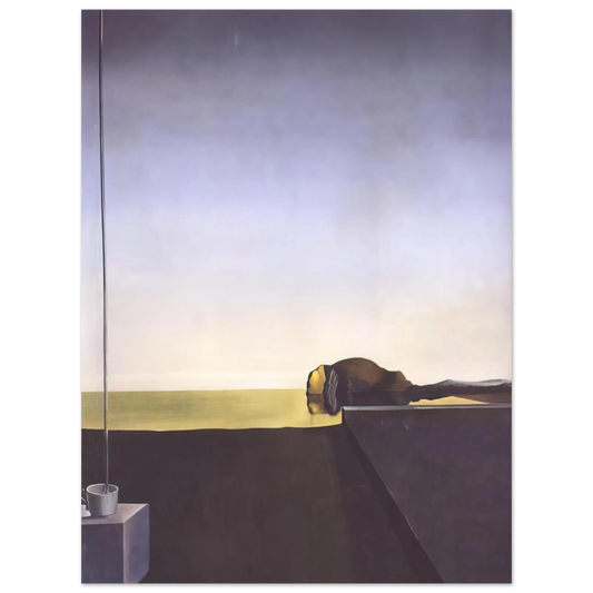 The True Painting Of The Isle Of The Dead By Arnold Böcklin At The Hour Of The Angelus by Salvador Dali – art poster, view 2