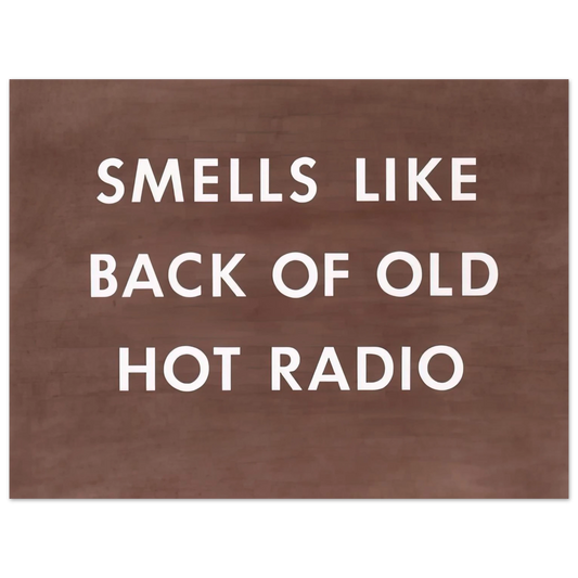 Smells Like Back Of Old Hot Radio by Edward Ruscha (1976) – art poster, view 2