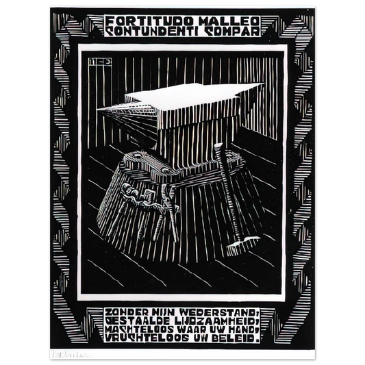 Emblemata Anvil by M.C. Escher – art poster, view 2