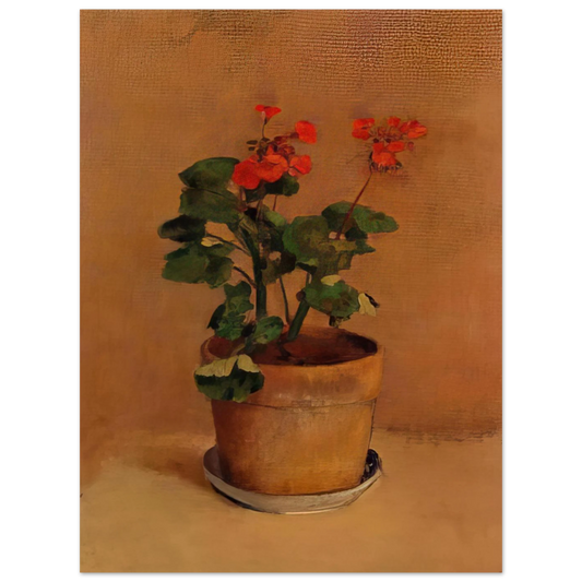 A Pot Of Geraniums by Odilon Redon – art poster, view 2