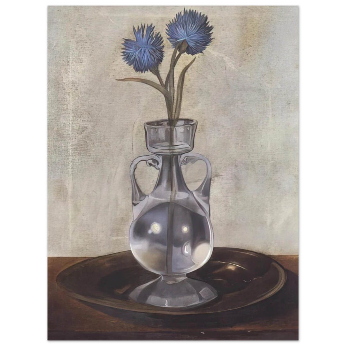 The Vase Of Cornflowers by Salvador Dali – art poster