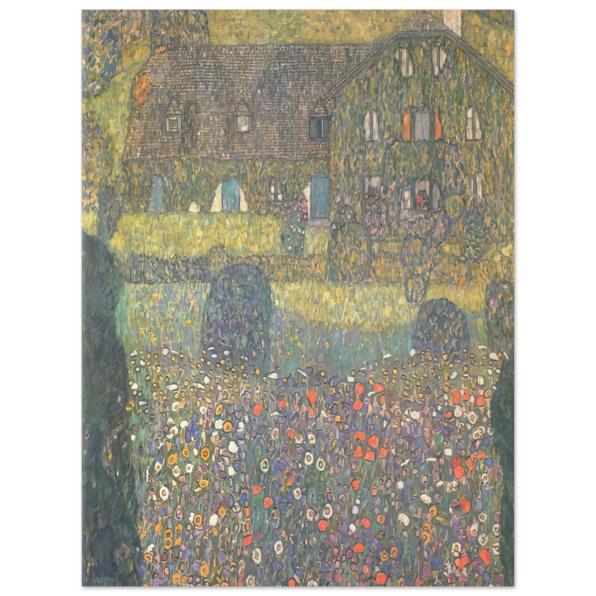 Country House By The Attersee by Gustav Klimt – art poster
