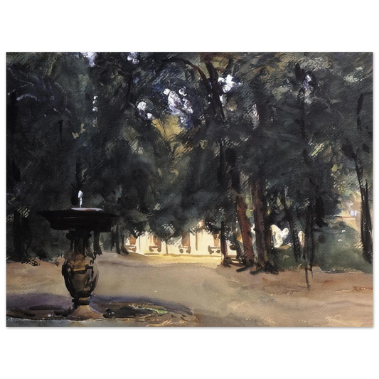 Villa Torlonia Fountain by John Singer Sargent – art poster, view 2