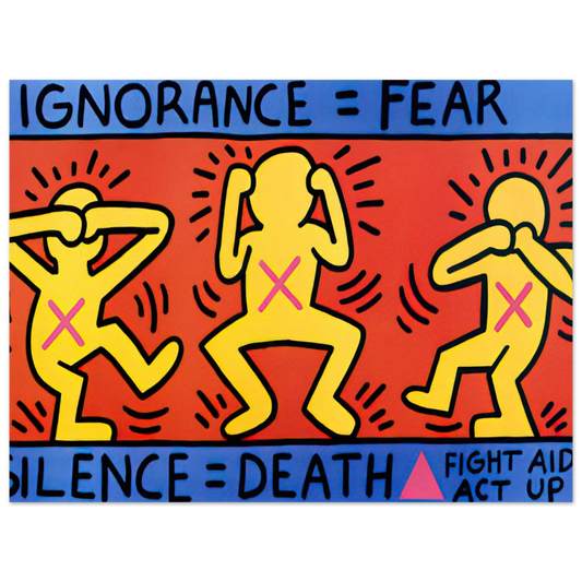 Ignorance Fear by Keith Haring (1989) – art poster, view 2