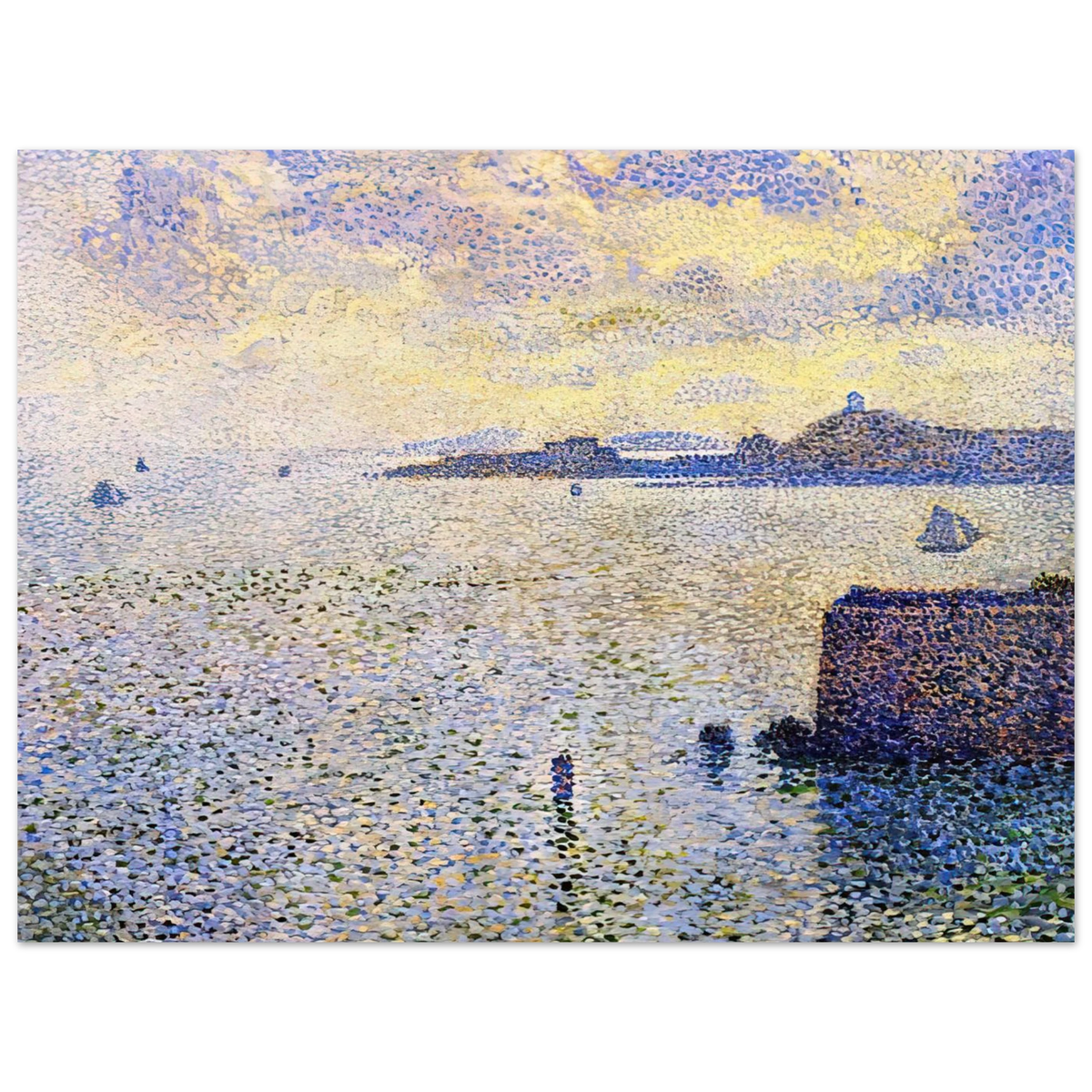 Sailboats And Estuary by Theo van Rysselberghe (1892) – art poster