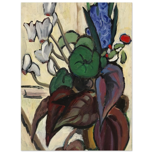 Blumen Auf Wei Zyklamen Und Hyazinthe by Gabriele Munter (1934) – art poster, view 2