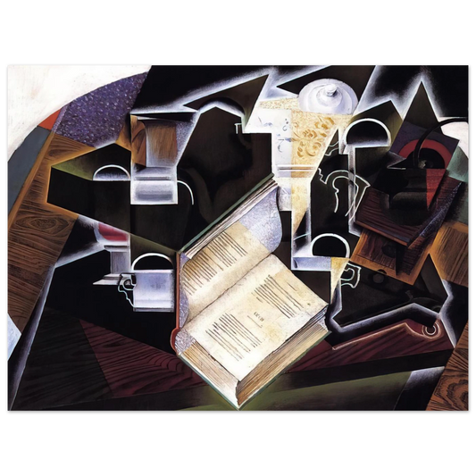 Book Pipe And Glasses by Juan Gris – art poster, view 2