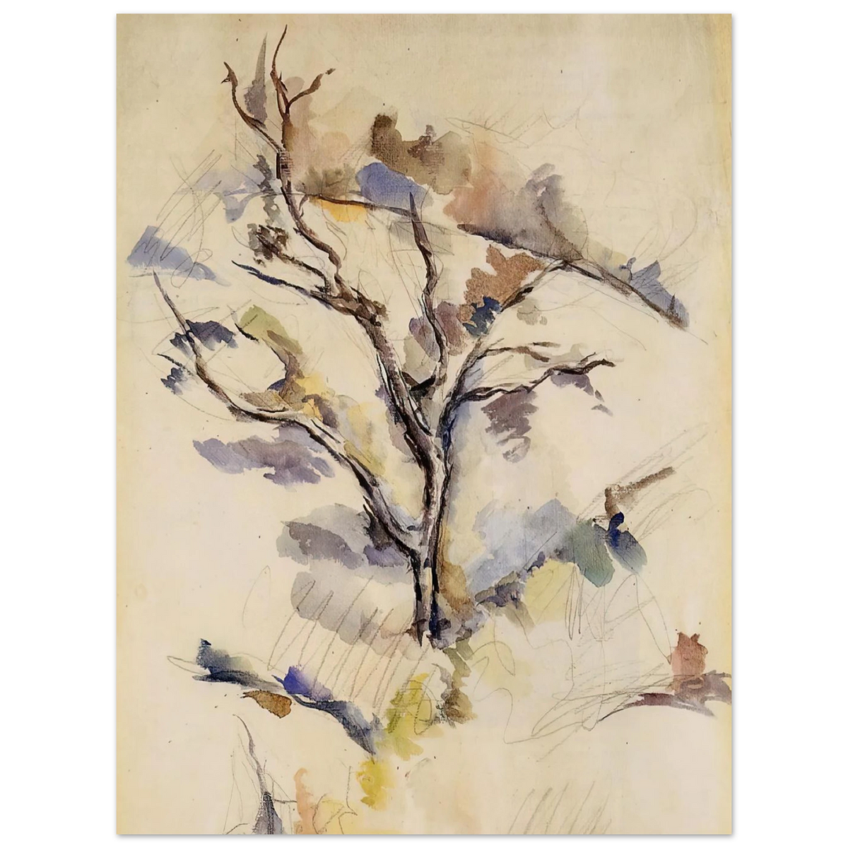The Oak by Paul Cézanne – art poster