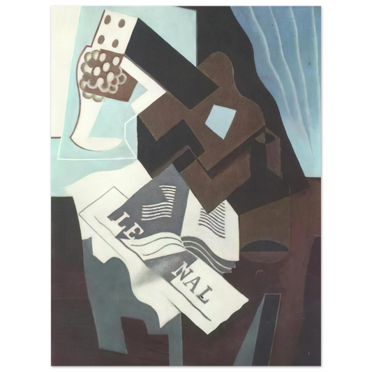 Still Life With Guitar Book And Newspaper by Juan Gris – art poster, view 2