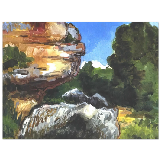Rocks by Paul Cézanne – art poster, view 2