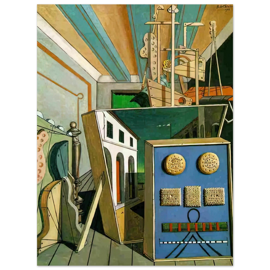 Metaphysical Interior With Biscuits by Giorgio de Chirico (1916) – art poster, view 2