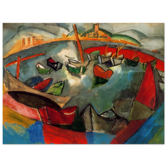 Boats In Marseille by Raoul Dufy (1908) – art poster, view 2