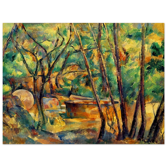 Millstone And Cistern Under Trees by Paul Cézanne – art poster, view 2