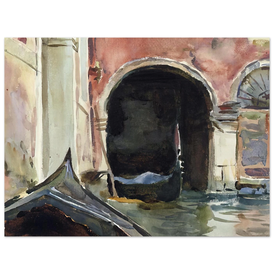 Venetian Canal by John Singer Sargent – art poster, view 2
