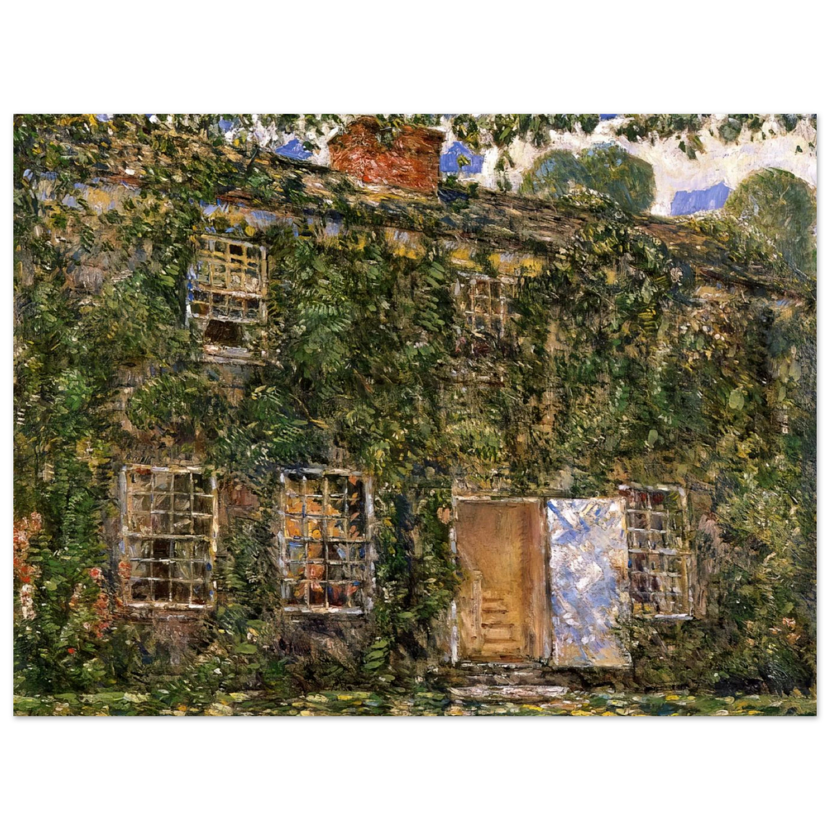Home Sweet Home Cottage, East Hampton by Childe Hassam – art poster