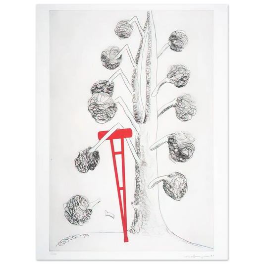 Tree With Red Crutch by Louise Bourgeois (1998) – art poster, view 2