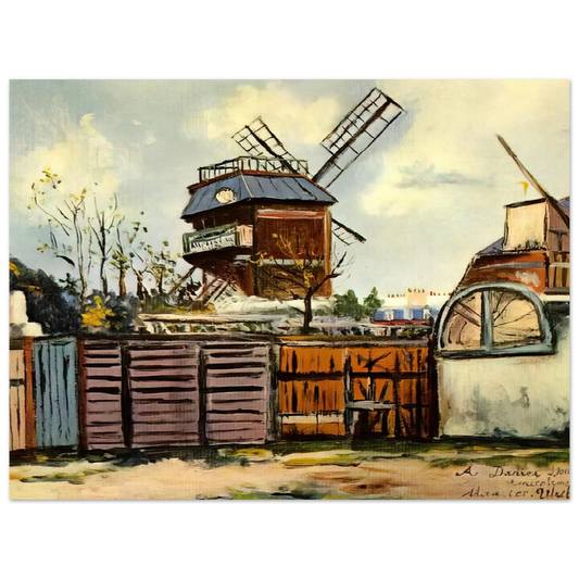 Moulin De La Galette 6 by Maurice Utrillo – art poster, view 2