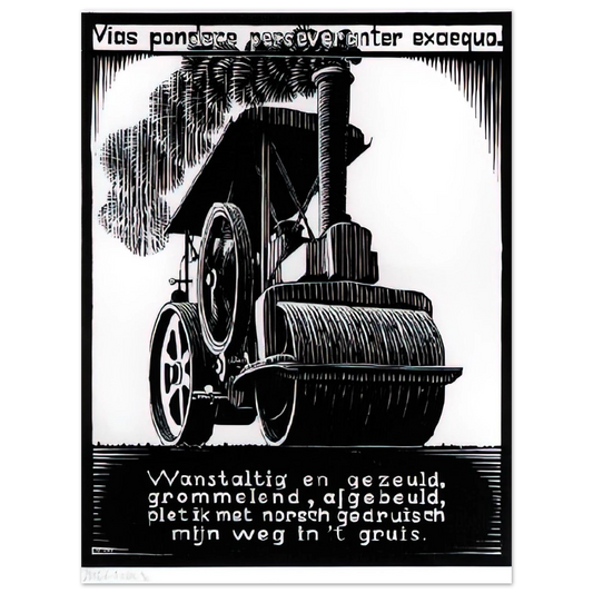 Emblemata Steamroller by M.C. Escher – art poster, view 2