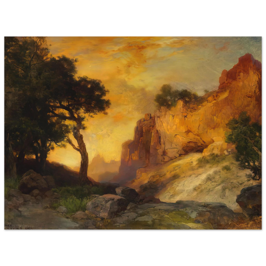 A Side Canyon by Thomas Moran – art poster, view 2