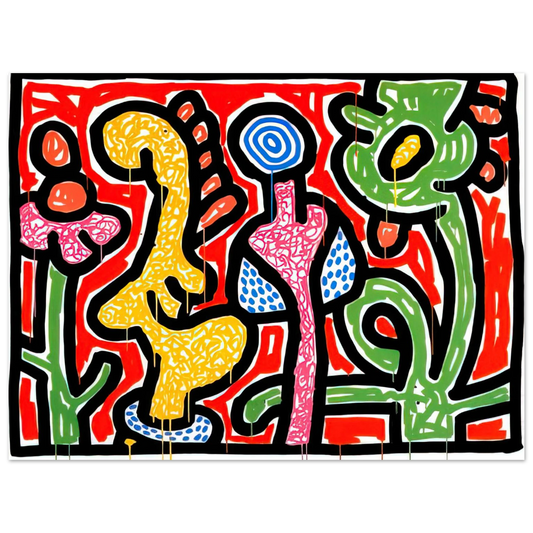 Flowers Iv by Keith Haring (1990) – art poster, view 2