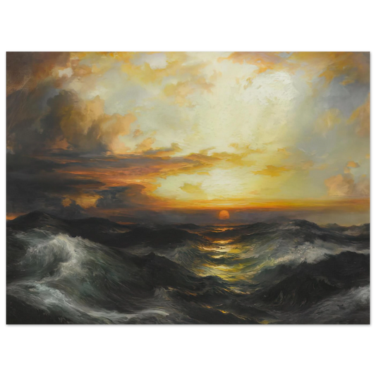 Setting Sun At Sea by Thomas Moran – art poster, view 2