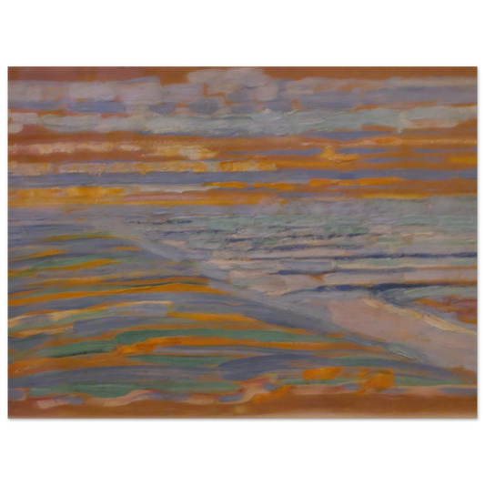 View From The Dunes With Beach And Piers by Piet Mondrian – art poster, view 2