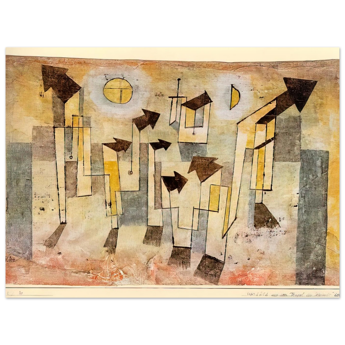 Wall Painting From The Temple Of Longing by Paul Klee (1922) – art poster