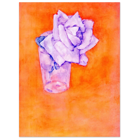 White Rose In A Glass by Piet Mondrian – art poster, view 2