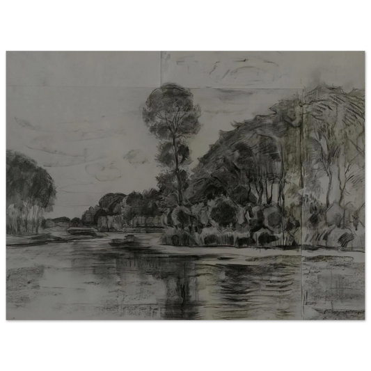 Lonely Tree At The Gein by Piet Mondrian – art poster, view 2