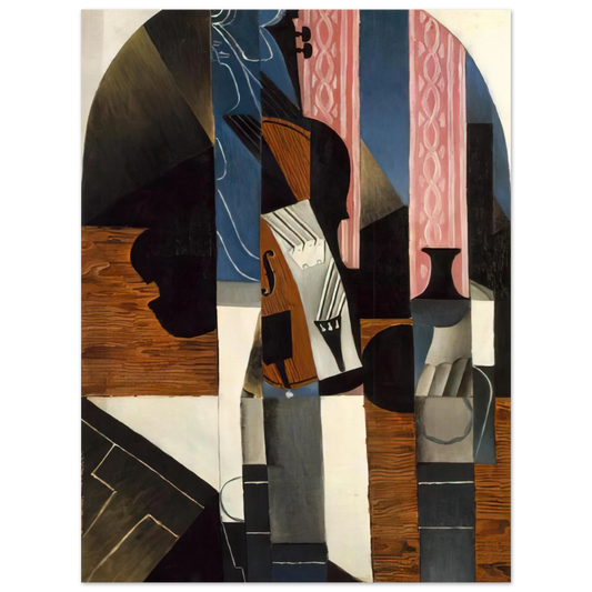 Violin And Ink Bottle On A Table by Juan Gris (1913) – art poster, view 2