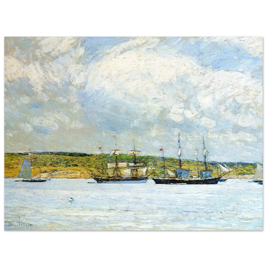 A Parade Of Boats by Childe Hassam – art poster, view 2