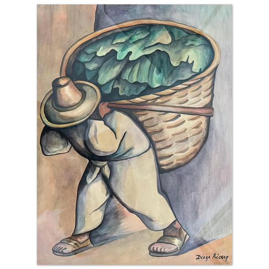 El Cargador De Hojas De Platano by Diego Rivera (1953) – art poster, view 2