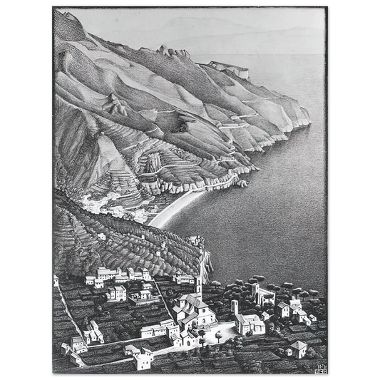 Ravello And The Coast Of Amalfi by M.C. Escher – art poster, view 2